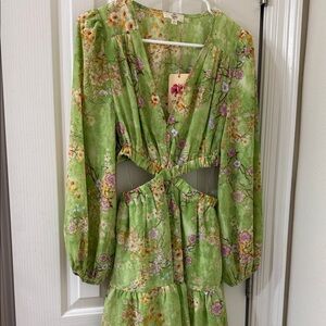 Entro Green Floral Dress